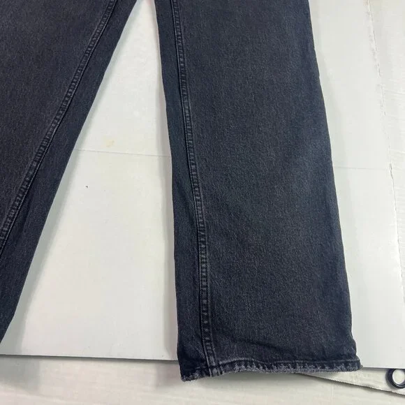 Abercrombie Fitch Jeans Women's 28x30* Low Rise Baggy Black Faded Denim Tag 25R - Picture 6 of 16